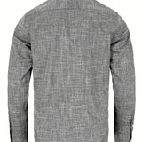 Rafe - Men's Tailored Button-Up Shirt with Contrast Collar and Cuffs
