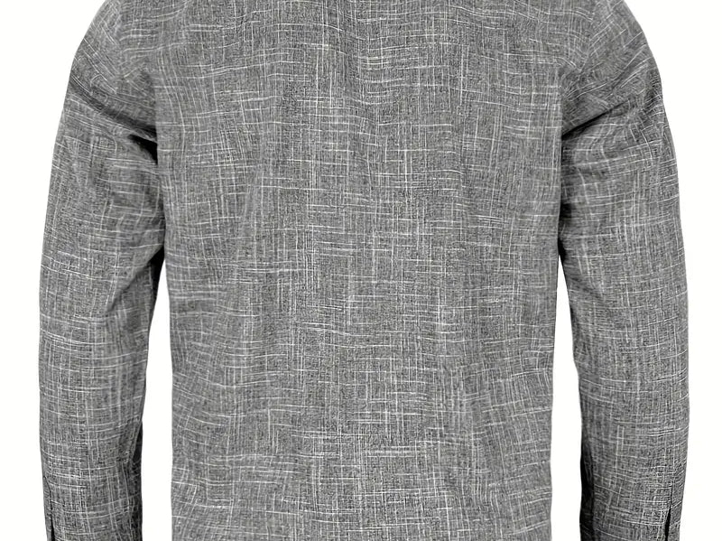 Rafe - Men's Tailored Button-Up Shirt with Contrast Collar and Cuffs