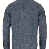 Rafe - Men's Tailored Button-Up Shirt with Contrast Collar and Cuffs