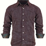 Rafe - Men's Tailored Button-Up Shirt with Contrast Collar and Cuffs