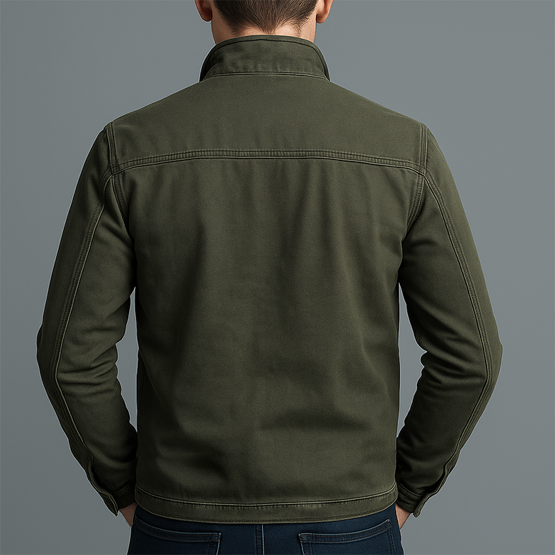 Rafferty - Men's Stand Collar Bomber Jacket with Zip Pockets