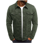 Reid - Men's Relaxed Fit Trucker Denim Jacket - Green