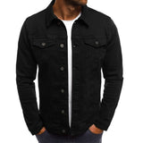 Reid - Men's Relaxed Fit Trucker Denim Jacket - Black