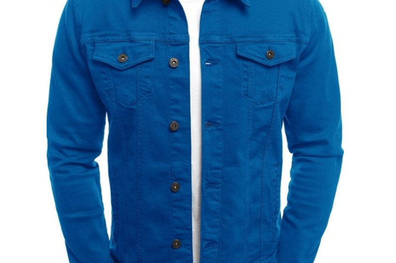 Reid - Men's Relaxed Fit Trucker Denim Jacket - Blue