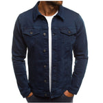 Reid - Men's Relaxed Fit Trucker Denim Jacket - Dark Blue