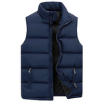 Roderick - Men's Lightweight Padded Gilet with Stand Collar - Blue