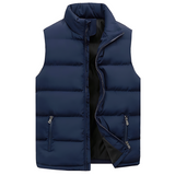 Roderick - Men's Lightweight Padded Gilet with Stand Collar - Blue