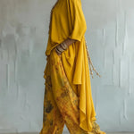 Roisin - Women's Printed Asymmetric Top and Wide-Leg Pants Set