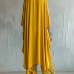 Roisin - Women's Printed Asymmetric Top and Wide-Leg Pants Set