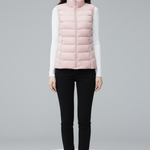 Rowenna - Women's Lightweight Quilted Puffer Gilet with Collar - Light Pink