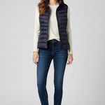 Rowenna - Women's Lightweight Quilted Puffer Gilet with Collar - Black