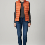 Rowenna - Women's Lightweight Quilted Puffer Gilet with Collar - Orange