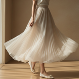 Rozalie - Women's High-Waisted Pleated Midi Skirt