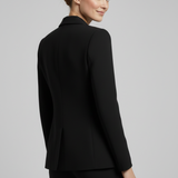 Saffi - Women's Double-Breasted Blazer with Gold-Tone Buttons