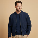 Scott - Men's Suede-Look Bomber Jacket with Ribbed Trims