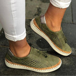 Selby - Women's Cushioned Knit Slip-On Shoes with Grip Sole - Green