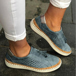 Selby - Women's Cushioned Knit Slip-On Shoes with Grip Sole - Navy