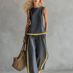 Seraphine Contrast Trim Set - Gray