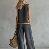 Seraphine Contrast Trim Set - Green