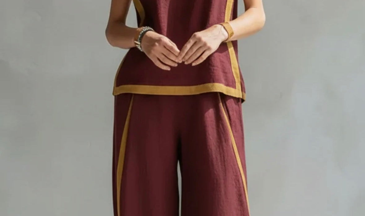 Seraphine Contrast Trim Set - model view