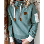 Shea - Women's Hooded Sweatshirt with Drawstring Waist and Pockets