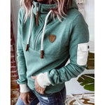 Shea - Women's Hooded Sweatshirt with Drawstring Waist and Pockets