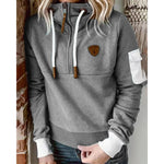 Shea - Women's Hooded Sweatshirt with Drawstring Waist and Pockets