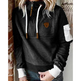 Shea - Women's Hooded Sweatshirt with Drawstring Waist and Pockets