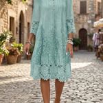 Sian - Women's Lace Midi Cocktail Dress with Soft Lining