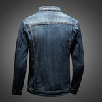 Silas - Men's Classic Blue Denim Jacket with Button Front
