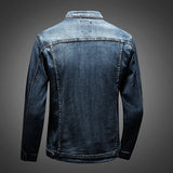 Silas - Men's Classic Blue Denim Jacket with Button Front