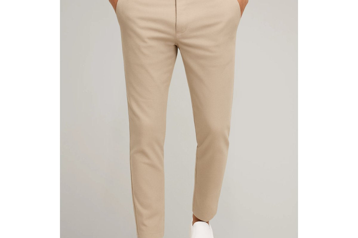 Soren - Men's Slim Fit Chino Trousers - Beige
