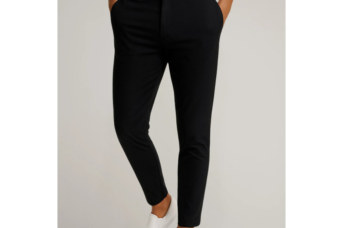 Soren - Men's Slim Fit Chino Trousers - Black