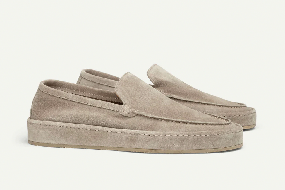 Sterling - Men's Soft Cushion Sole Slip-On Loafers - Beige