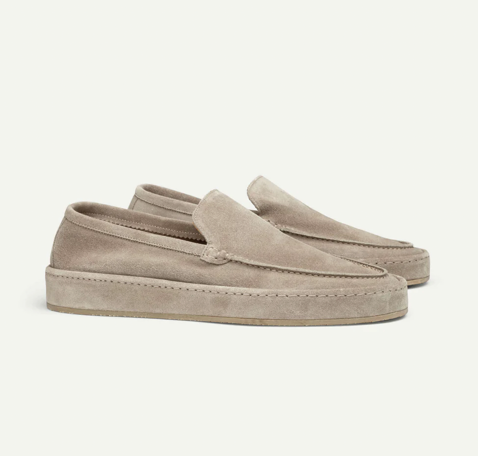 Sterling - Men's Soft Cushion Sole Slip-On Loafers - Beige