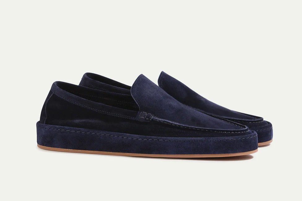 Sterling - Men's Soft Cushion Sole Slip-On Loafers - Blue