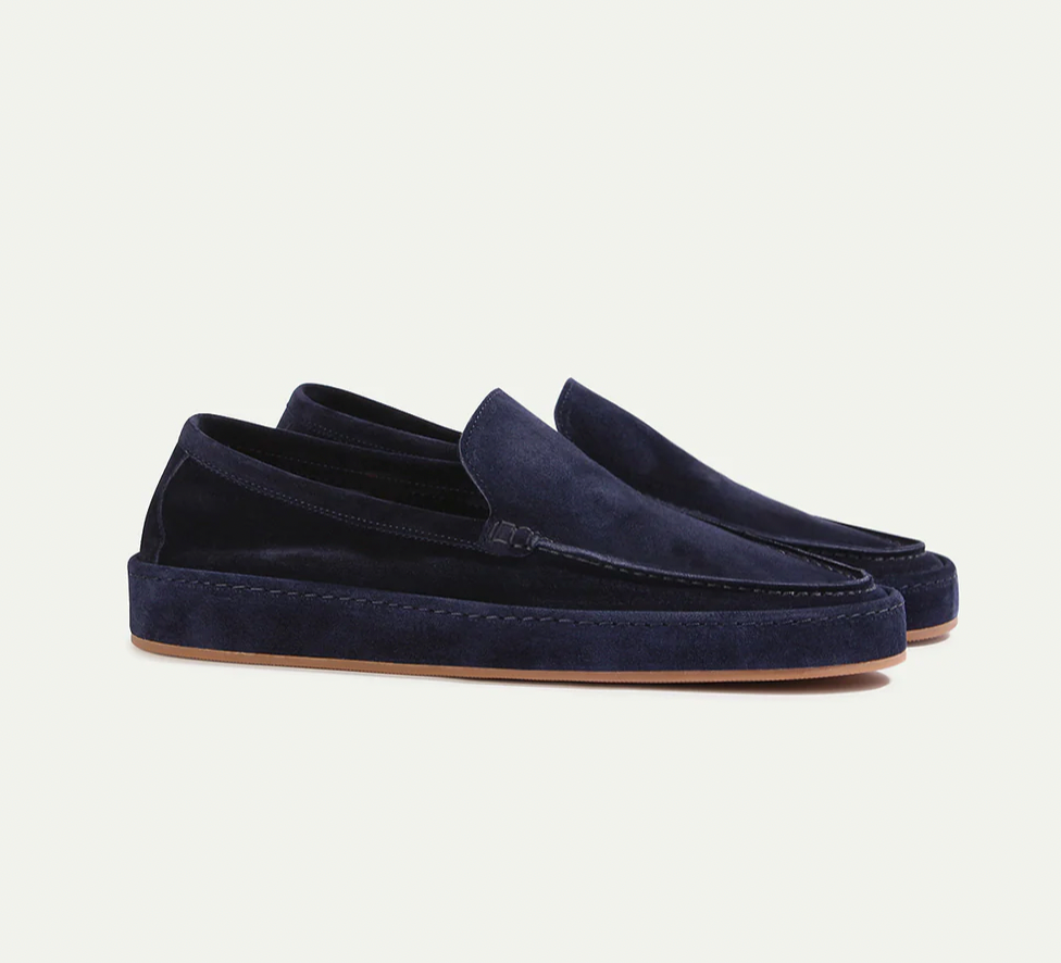 Sterling - Men's Soft Cushion Sole Slip-On Loafers - Blue
