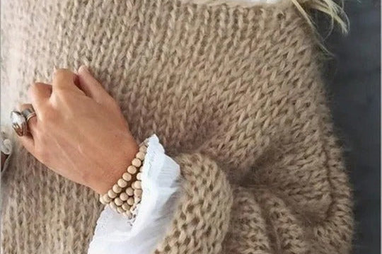 Women's Wool Blend Knit Sweater | Cozy Everyday Sweater