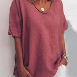 Dark pink short sleeve t-shirt