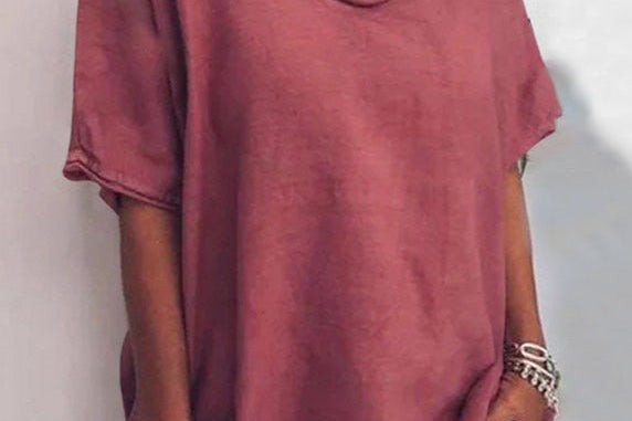 Dark pink short sleeve t-shirt
