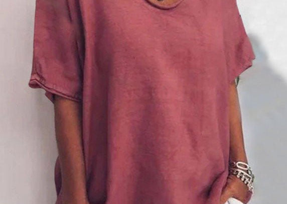 Dark pink short sleeve t-shirt