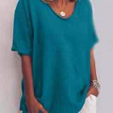 Navy blue short sleeve t-shirt