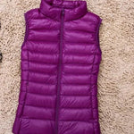 Tenley - Women's Lightweight Padded Gilet with Stand Collar - Purple