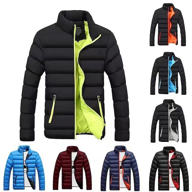 Thaddeus - Men's High Collar Lined Puffer Jacket