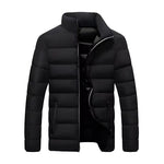 Thaddeus - Men's High Collar Lined Puffer Jacket - Black
