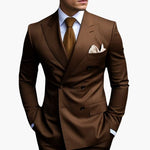Travis - Men's Tapered Two-Piece Suit in Extended Sizes - Brown