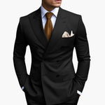 Travis - Men's Tapered Two-Piece Suit in Extended Sizes - Black