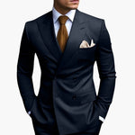 Travis - Men's Tapered Two-Piece Suit in Extended Sizes - Dark Blue