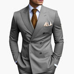 Travis - Men's Tapered Two-Piece Suit in Extended Sizes - Light Gray