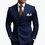 Travis - Men's Tapered Two-Piece Suit in Extended Sizes - Navy